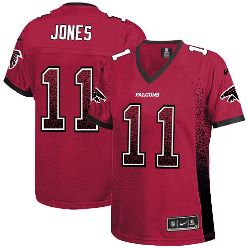 Women's Elite Julio Jones Nike Jersey Red - #11 Drift Fashion NFL Atlanta Falcons